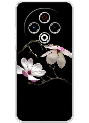 Чохол силіконовий з картинкою на tecno spark 30 (квітка, манголія)