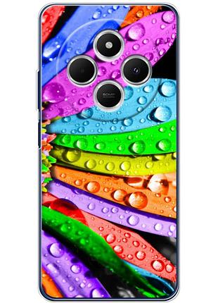 Чехол силиконовый с картинкой на xiaomi redmi a4 (цветные листья)