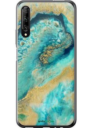 Чехол на huawei p smart pro green marble "4365u-1906-10746"