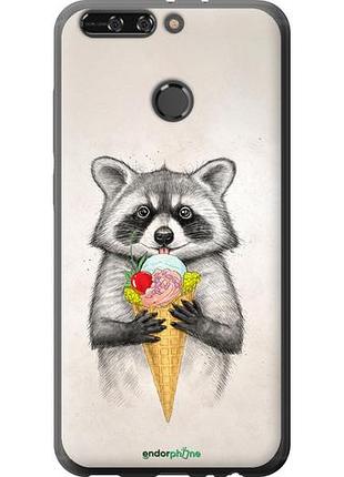 Чехол на huawei honor v9 / honor 8 pro енотик с мороженым "4602u-1246-10746"