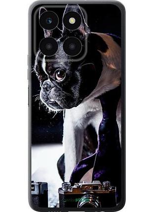 Чехол на huawei honor x6a бульдог-фотограф "142u-3340-10746"