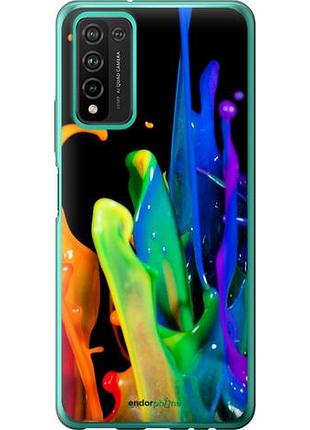 Чехол на huawei honor 10x lite брызги краски "3957u-2198-10746"
