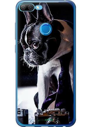 Чехол на huawei honor 9i бульдог-фотограф "142u-1853-10746"