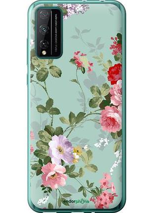 Чехол на huawei honor play 4t pro цветочные обои 2 "862u-1914-10746"