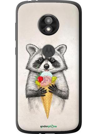 Чехол на motorola moto e5 play енотик с мороженым "4602u-1429-10746"
