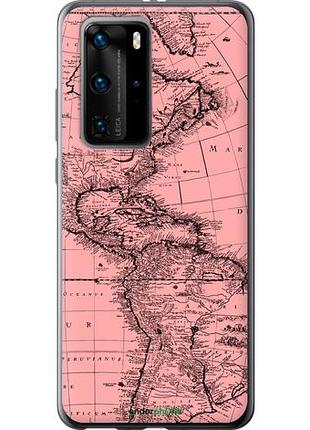 Чехол на huawei p40 pro карта "4794u-1839-10746"