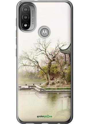 Чехол на motorola e20 японский пейзаж "776u-2509-10746"
