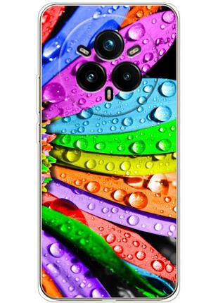Чохол силіконовий з картинкою на realme 14 pro plus (кольорові листки)