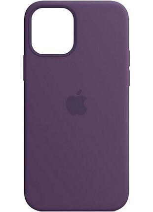 Чехол fiji silicone case для apple iphone 15 бампер накладка soft touch с микрофиброй amethyst