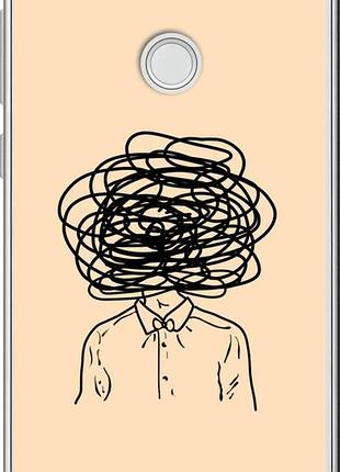Чехол на huawei p8 lite (2017) мысли "4568u-777-10746"