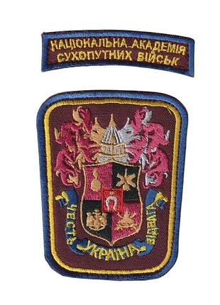 Шеврон военный / армейский, национальная академия сухопутных войск им. петра сагайдачного, 10,5см х6,5 см