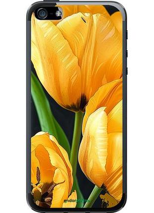 Чехол на iphone 5 желтые тюльпаны "5991u-18-10746"