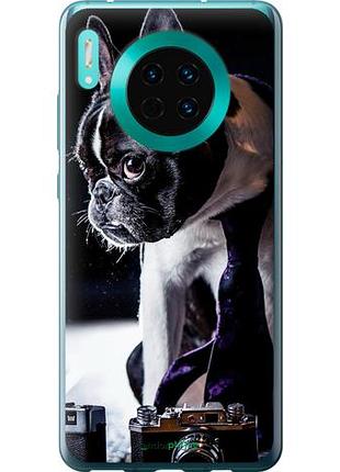 Чехол на huawei mate 30 бульдог-фотограф "142u-1773-10746"
