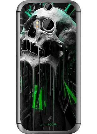Чехол на htc one m8 dual sim череп-часы "4100u-55-10746"