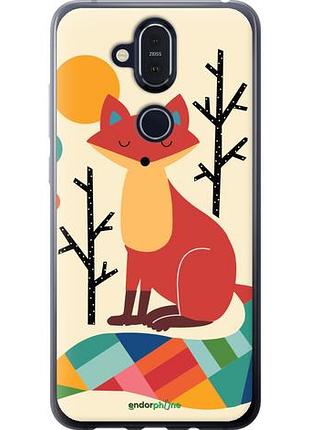 Чехол на nokia 8.1 rainbow fox "4010u-1620-10746"