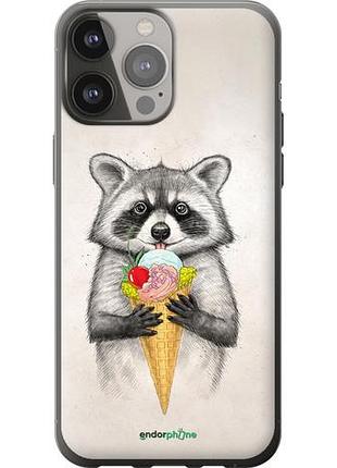 Чехол на iphone 13 pro max енотик с мороженым "4602u-2371-10746"