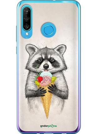 Чохол на huawei p30 lite єнотик з морозивом "4602u-1651-10746"