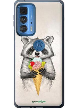 Чехол на motorola edge 20 pro енотик с мороженым "4602u-2662-10746"