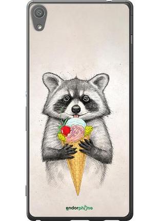 Чехол на sony xperia xa ultra dual f3212 енотик с мороженым "4602u-391-10746"