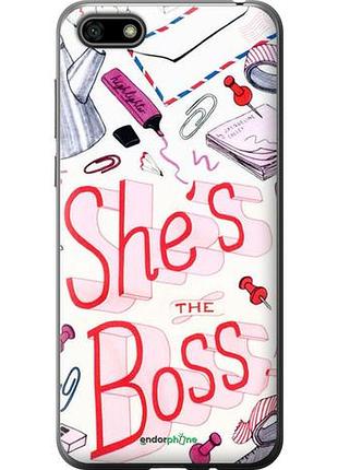 Чехол на huawei y5 2018 she's the boss "4254u-1500-10746"