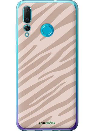 Чехол на huawei nova 4 зебра беж "4875u-1632-10746"