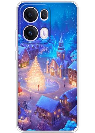 Чехол силиконовый с картинкой на oppo reno 13 pro (новогодний)