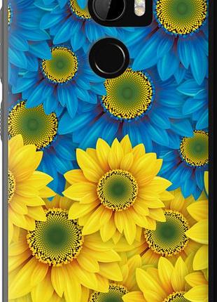 Чохол на htc one x10 жовто-блакитні квіти "1048u-995-10746"