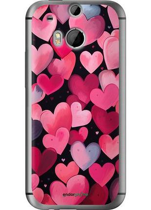 Чехол на htc one m8 сердечки 4 "5662u-30-10746"