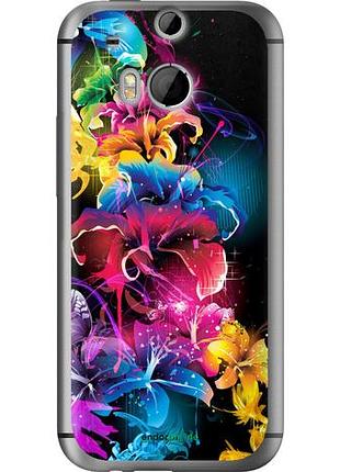 Чохол на htc one m8 абстрактні квіти "511u-30-10746"