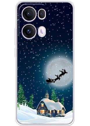 Чохол силіконовий з картинкою на oppo reno 13 pro (новорічний)