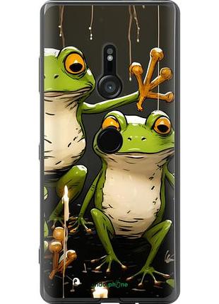 Чехол на sony xperia xz3 h9436 жабки 2 "5657u-1540-10746"