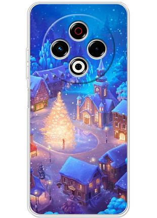 Чехол силиконовый с картинкой на tecno spark 30 (новогодний)