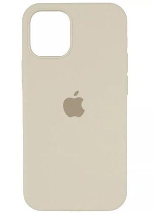 Чехол fiji silicone case для apple iphone 14 бампер накладка soft touch с микрофиброй antique white