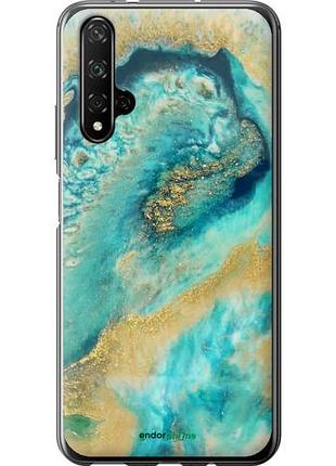 Чехол на huawei honor 20 green marble "4365u-1697-10746"