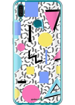 Чехол на huawei y9 2019 color shapes "4893u-1602-10746"