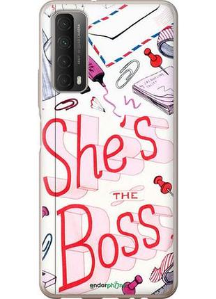 Чехол на huawei p smart 2021 she's the boss "4254u-2100-10746"