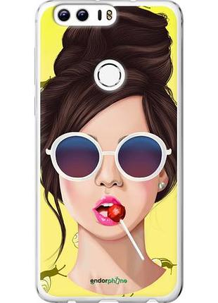 Чохол на huawei honor 8 дівчина з чупа-чупсом "3979u-351-10746"