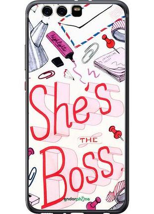 Чехол на huawei p10 plus she's the boss "4254u-963-10746"