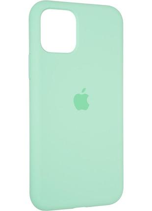 Чехол fiji silicone case для apple iphone 15 бампер накладка soft touch с микрофиброй spearmint