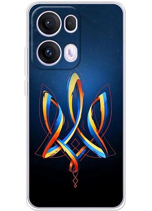 Чохол силіконовий з картинкою на oppo reno 13 pro (патріотичний, герб україни)