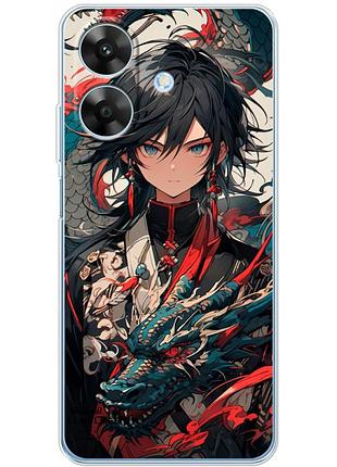 Чехол силиконовый с картинкой на realme note 60 (аниме, anime)