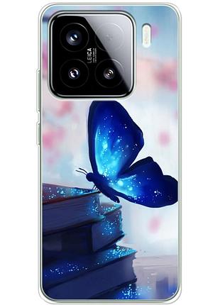 Чехол силиконовый с картинкой на xiaomi 15 (бабочка)
