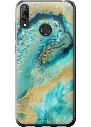 Чехол на huawei y7 2019 green marble "4365u-1638-10746"