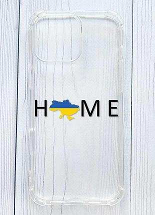 Чехол с утолщёнными углами на iphone 16 pro max дом украина (принт 72)