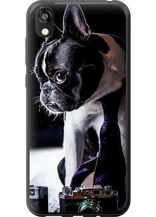 Чехол на huawei honor 8s бульдог-фотограф "142u-1679-10746"