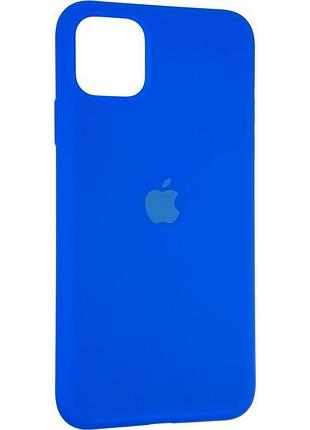 Чехол fiji silicone case для apple iphone 15 pro max бампер накладка soft touch с микрофиброй sapphire blue