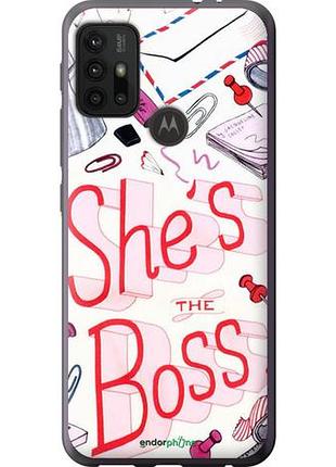 Чехол на motorola moto g10 she's the boss "4254u-2319-10746"