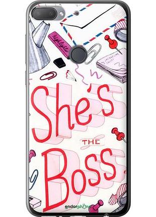 Чехол на htc desire 12 plus she's the boss "4254u-1485-10746"