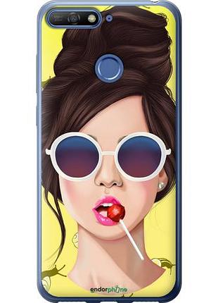 Чохол на huawei honor 7c дівчина з чупа-чупсом "3979u-1411-10746"