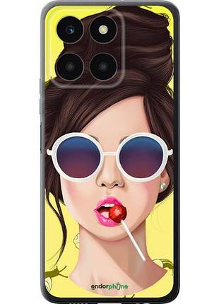 Чехол на huawei honor x6a девушка с чупа-чупсом "3979u-3340-10746"